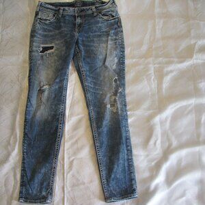 Silver Boyfriend Jeans size 33 x 29